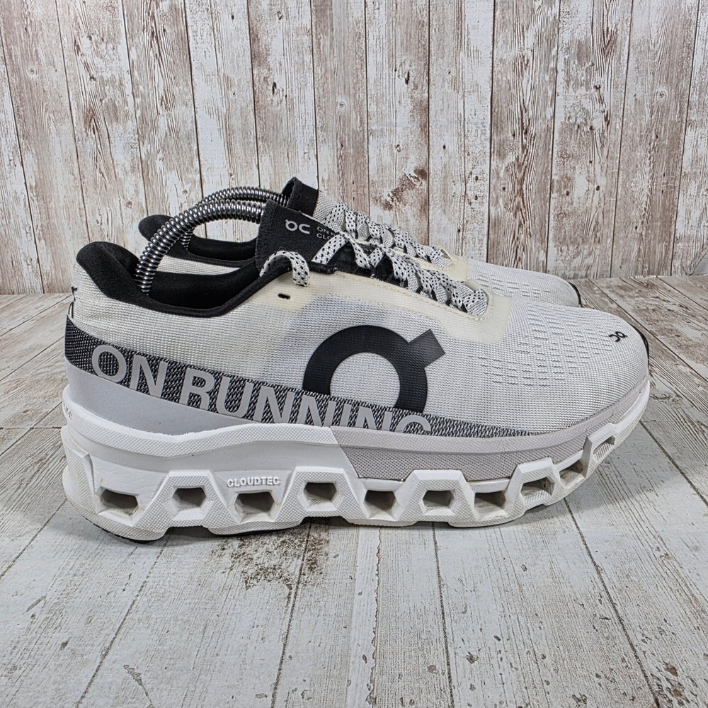 On Cloudmonster Mens Running Shoes White Black 3ME10122035 Size 8 US